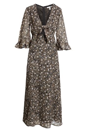 Women's Amuse Society Besos Besos Baby Knot Front Maxi Dress - Black