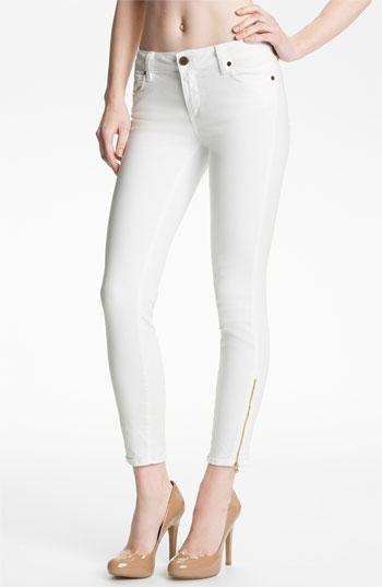 Paige Denim 'verdugo' Ankle Zip Skinny Stretch Jeans (white) Womens White