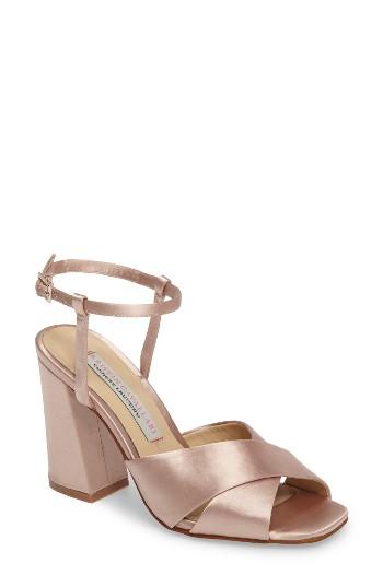 Women's Kristin Cavallari Low Light Cross Strap Sandal M - Beige