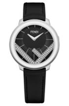 Women's Fendi Run Away Diamond Leather Strap Watch, 36mm