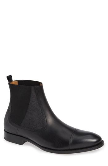 Men's Mezlan Higgins Cap Toe Chelsea Boot .5 M - Black