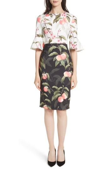Women's Ted Baker London Peach Blossom Sheath Dress - Black