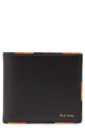 Men's Paul Smith Leather Billfold Wallet - Black