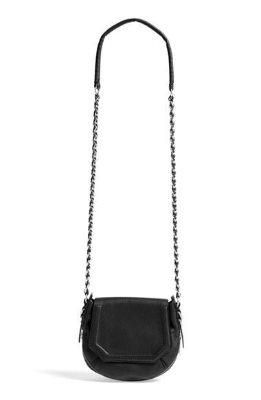 Rag & Bone 'mini Bradbury' Leather Hobo - Black