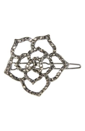 Cara Small Crystal Rose Hair Clip