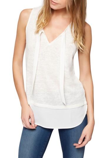 Women's Sanctuary Emma Tie Neck Top - White