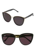 Women's Nem 55mm Cat Eye Sunglasses - Glossy Black