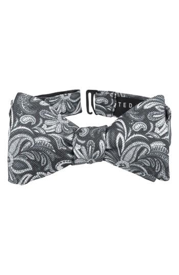 Men's Ted Baker London Fantastic Paisley Silk Bow Tie, Size - Black