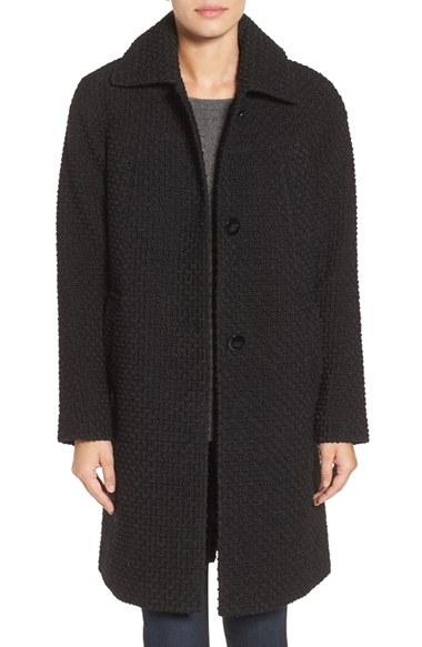 Women's Gallery Basket Weave Three Quarter Coat