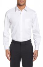 Men's Nordstrom Men's Shop Tech-smart Traditional Fit Stretch Pinpoint Dress Shirt .5 - 32/33 - White
