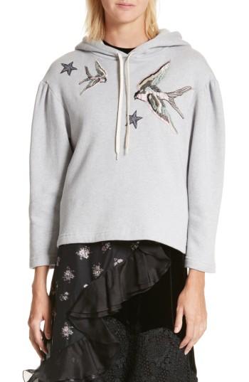 Women's Rebecca Taylor Embroidered Hoodie - Pink