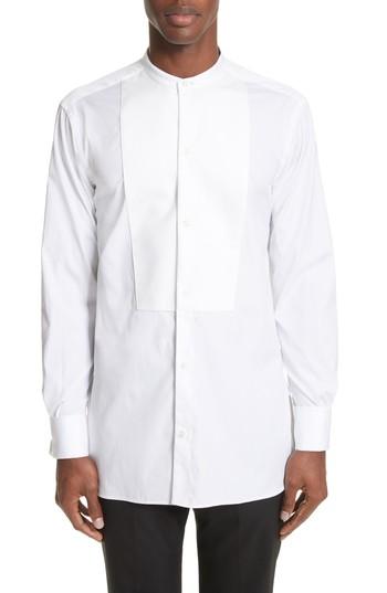 Men's Burberry Bib Detail Sport Shirt - White