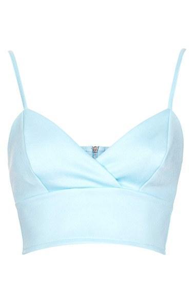 Topshop Surplice Bralette Ice Blue