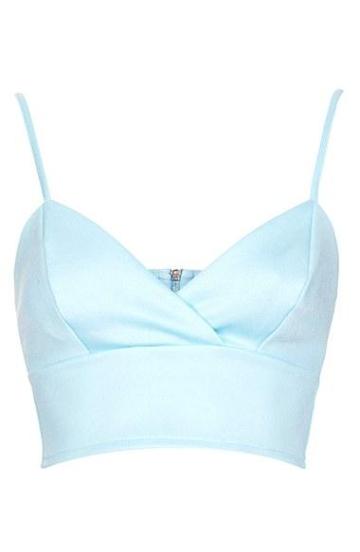 Topshop Surplice Bralette Ice Blue