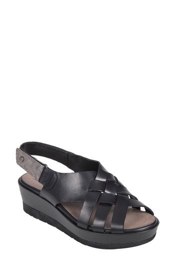 Women's Earth Sunflower Wedge Sandal M - Black