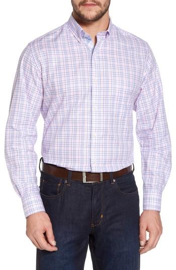 Men's Tailorbyrd Barry Regular Fit Plaid Sport Shirt - Pink