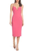 Women's Jill Jill Stuart Plunging Neck Cocktail Sheath - Pink