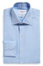 Men's Ledbury 'blue Gingham' Slim Fit Check Dress Shirt - Blue