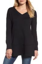 Women's Caslon Keyhole Back V-neck Tunic, Size - Black