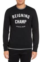 Men's Reigning Champ Gym Logo Crewneck T-shirt, Size - Black