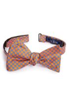 Men's The Tie Bar Commix Check Silk Bow Tie, Size - Orange