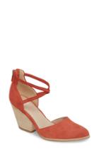 Women's Eileen Fisher Tilda Stacked Heel Pump .5 M - Red