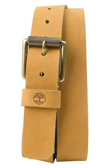Men's Timberland Leather Belt - Wheat