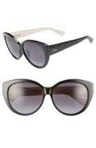 Women's Dior Lady 58mm Cat Eye Sunglasses - Black