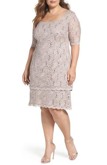Women's Alex Evenings Sequin Lace Shift Dress