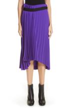 Women's Balenciaga Fancy Asymmetrical Pleated Crepe Skirt Us / 36 Fr - Purple