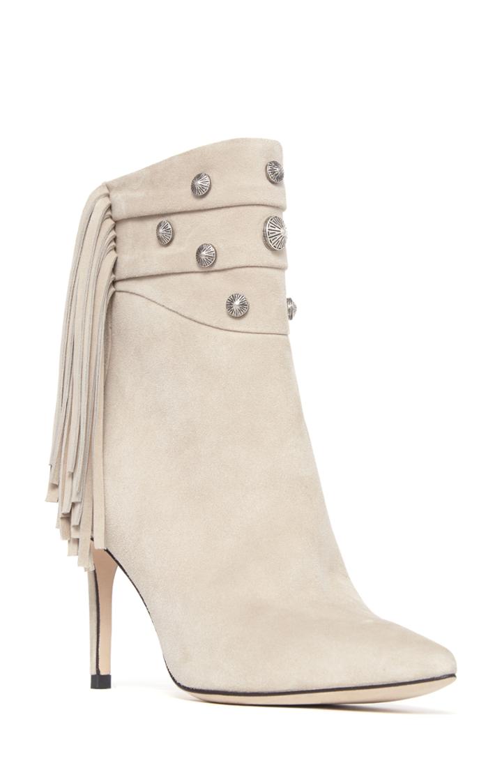 Women's Paige Leah Fringe Bootie .5 M - White