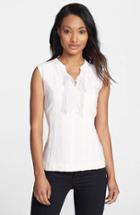 Petite Women's Nic+zoe Ruffle Trim Top
