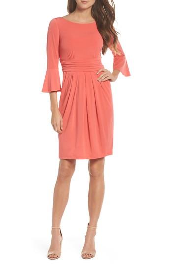 Women's Eliza J Flounce Sleeve Sheath Dress - Red