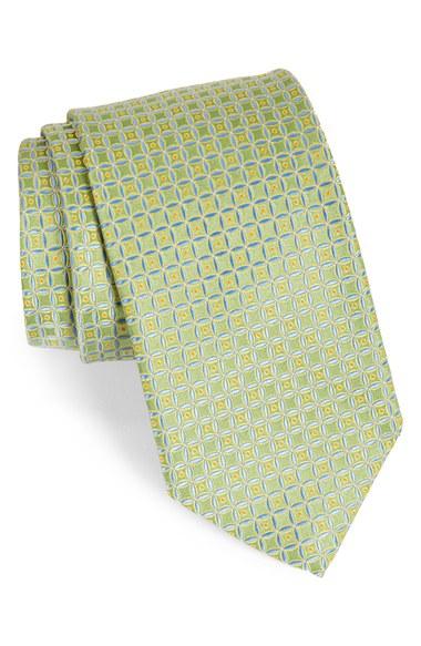 Men's Robert Talbott Geometric Silk Tie, Size - Green