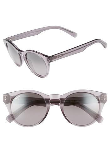 Women's Maui Jim Dragonfly 49mm Polarized Cat Eye Sunglasses - Translucent Grey/ Neutral Grey