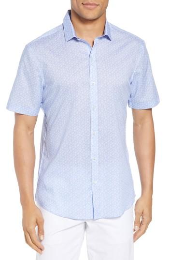 Men's Zachary Prell Garrett Trim Fit Sport Shirt - Blue