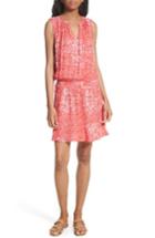 Women's Soft Joie Zealana Print Smocked Blouson Dress - Coral