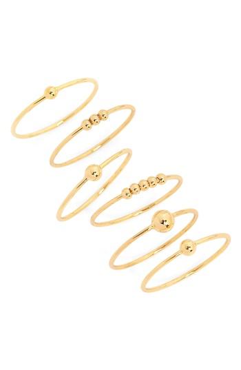 Women's Gorjana Newport Set Of 6 Mixed Stacking Rings