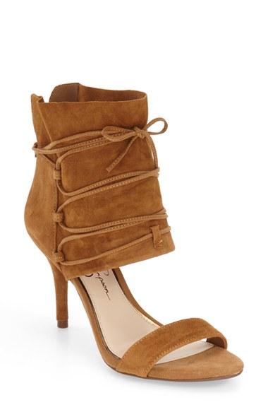 Women's Jessica Simpson 'madeena' Ghillie Wrap Sandal .5 M - Brown
