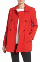 Women's Dorothy Perkins Double Breasted Swing Coat Us / 12 Uk - Red