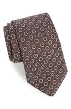 Men's Eton Medallion Silk Tie, Size - Brown