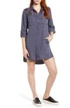 Women's Billy T Embroidered Shirtdress - Grey