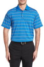 Men's Travis Mathew Heather Stripe Polo, Size - Blue