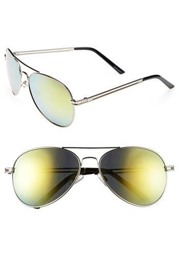 Bp. 'flash' Aviator Sunglasses (juniors) Yellow