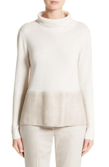 Women's Fabiana Filippi Felted Cashmere Turtleneck Us / 38 It - White