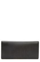Women's Frye Carson Perforated Logo Slim Leather Wallet - Black