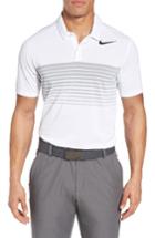 Men's Nike Mobility Speed Stripe Stretch Golf Polo - White