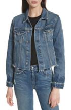 Women's Grlfrnd Cara Crop Denim Jacket - Blue