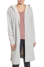 Women's Caslon Hooded Long Cardigan - Grey
