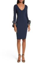 Women's Milly Ruffle Sleeve Sheath Dress, Size - Blue